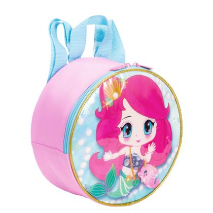 Imagem de Kit Mochila de Rodinhas Lancheira Térmica Sestini Anime Infantil Escolar Menina Sereia