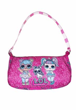 Imagem de Kit mochila de rodinhas LOL Surprise infantil escolar meninas rosa baguete