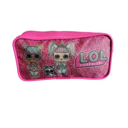 Imagem de Kit mochila de rodinhas LOL Surprise infantil escolar meninas rosa baguete