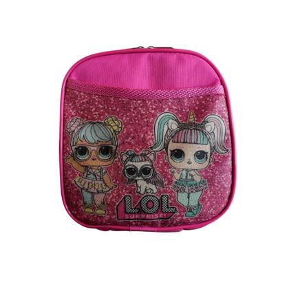 Imagem de Kit mochila de rodinhas LOL Surprise infantil escolar meninas rosa baguete