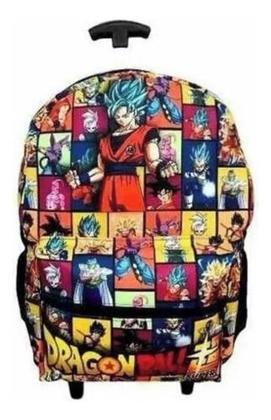 Imagem de Kit Mochila Dragon Ball Z Goku Rodinhas Lancheira Estojo G