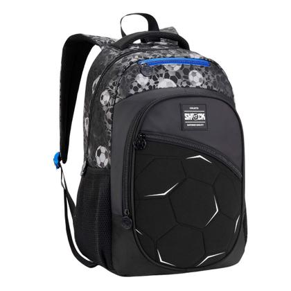 Imagem de Kit Mochila e Estojo Escolar Infantil Masculina Esportes