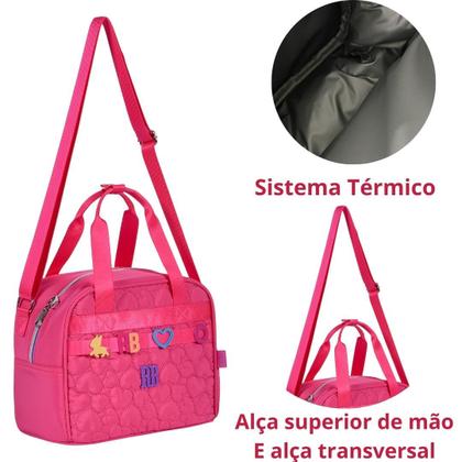 Imagem de Kit Mochila e Lancheira Escolar Juvenil Rebecca Bonbon