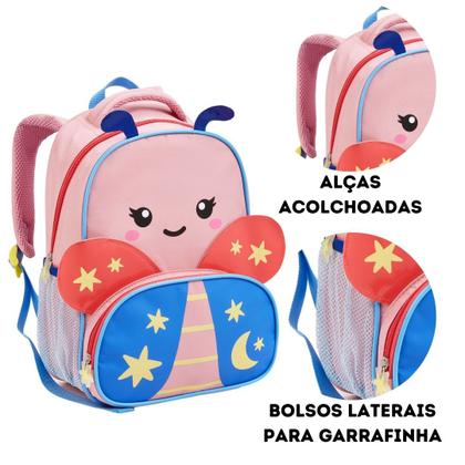 Imagem de Kit Mochila e Lancheira Infantil Animais Zoo Clio Pets Creche