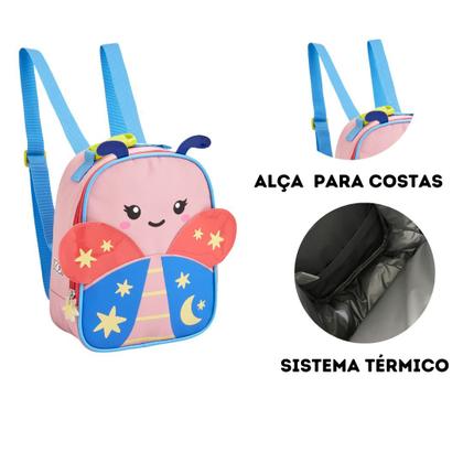Imagem de Kit Mochila e Lancheira Infantil Animais Zoo Clio Pets Creche
