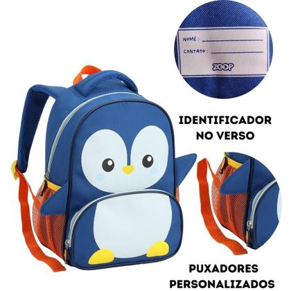 Imagem de Kit Mochila e Lancheira Infantil Animais Zoo Clio Pets Creche