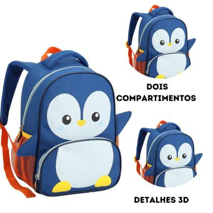 Imagem de Kit Mochila e Lancheira Infantil Animais Zoo Clio Pets Creche