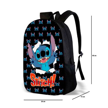 Imagem de Kit Mochila e o estojo Escolar Masculino Feminino Stitch Volta às Aulas