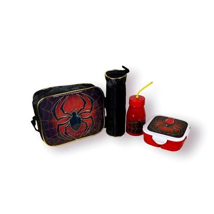 Imagem de Kit Mochila Escolar Acessórios Infantil Homem Aranha