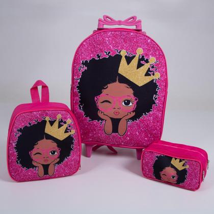 Imagem de Kit mochila escolar carrinho Negra Princesa