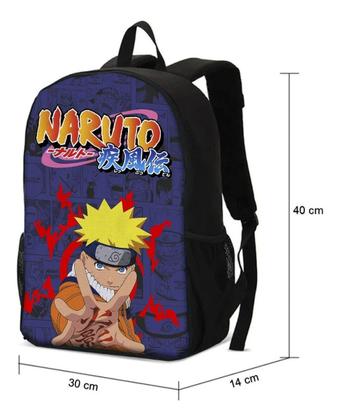 Imagem de Kit Mochila Escolar Com Estojo Infantil Naruto Volta Às Aula