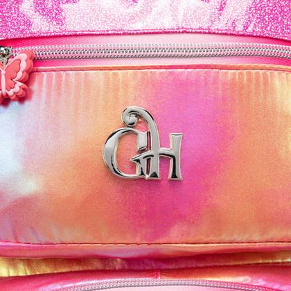 Imagem de Kit Mochila Escolar Com Estojo Lancheira Rosa Resistente