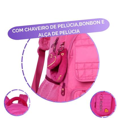 Imagem de Kit Mochila Escolar Costas Confecção Moderna Rebecca Bonbon Original 2026
