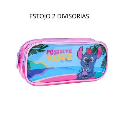 Imagem de Kit Mochila Escolar De Carrinho Meninas Grande Reforçada