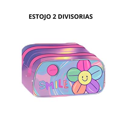 Imagem de Kit Mochila Escolar De Carrinho Smile Menina Reforçada Grand