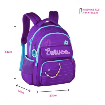 Imagem de Kit Mochila Escolar De Costas Luluca Infantil