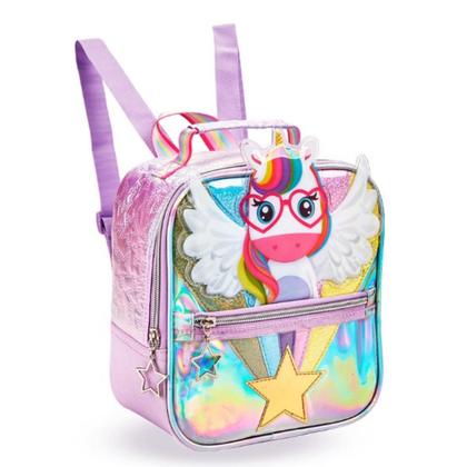 Imagem de Kit Mochila Escolar De Rodinha Lancheira e Estojo Infantil Para Menina