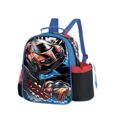 Imagem de Kit Mochila Escolar De Rodinha Menino Carro Speed Com Lancheira