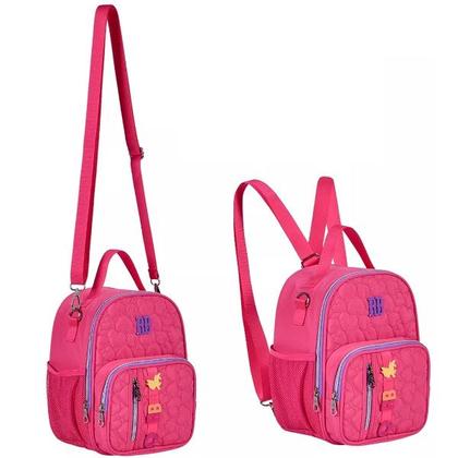 Imagem de Kit Mochila Escolar de Rodinhas Rebecca Bonbon Lancheira e Estojo RB24543 Rosa