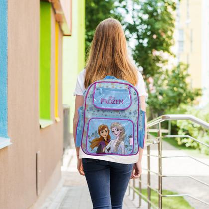 Imagem de Kit Mochila Escolar Feminina Frozen Com Lancheira Térmica