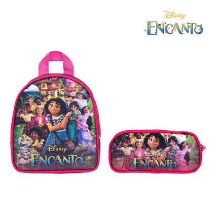 Imagem de Kit Mochila Escolar Feminina Infantil de Rodinhas Encanto
