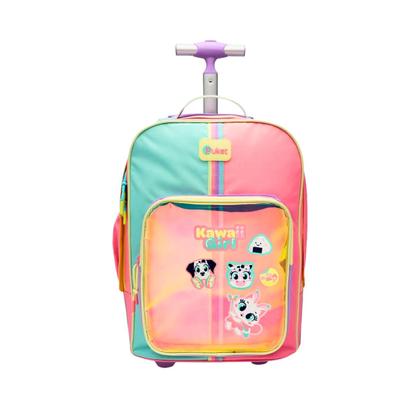 Imagem de Kit Mochila Escolar Grande Com Rodinha e Lancheira Color Block Puket