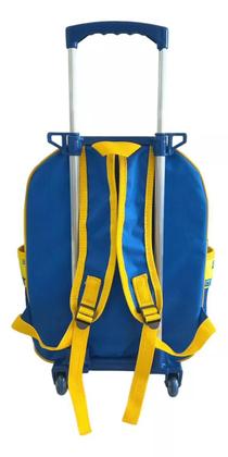 Imagem de Kit Mochila Escolar Infantil Brancoala Games Rodinhas Tam G