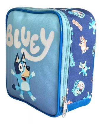 Imagem de Kit Mochila Escolar Infantil Cachorrinha Bluey Rodinhas G F5