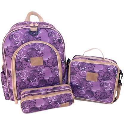 Imagem de Kit Mochila Escolar Infantil Completo Menina Menino Bolsa