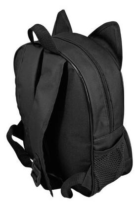 Imagem de Kit Mochila Escolar Infantil Gatinho Com Estojo Triplo Menino Menina Presente Crianças