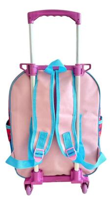 Imagem de Kit Mochila Escolar Infantil Lilo Stitch Glitter Rodinhas G