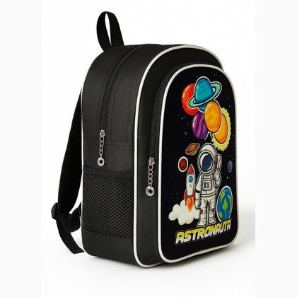 Imagem de Kit Mochila Escolar Infantil Masculina Menino + Lancheira Termica + Estojo  Astronauta