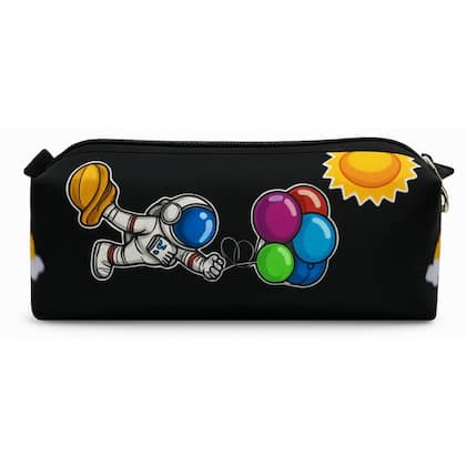 Imagem de Kit Mochila Escolar Infantil Masculina Menino + Lancheira Termica + Estojo  Astronauta