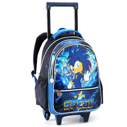 Imagem de Kit Mochila Escolar Infantil Menino Rodinha Lancheira Térmica Estojo Crianças Volta Aulas 2025