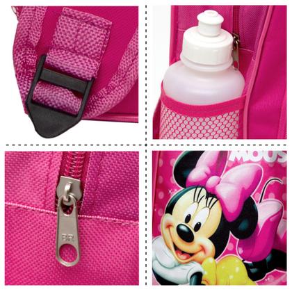 Imagem de Kit Mochila Escolar Infantil Minnie Com Rodinhas