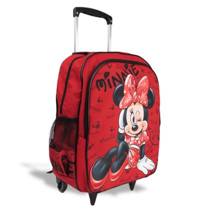 Imagem de Kit Mochila Escolar  Infantil Rodinhas Minnie  G Vermelha