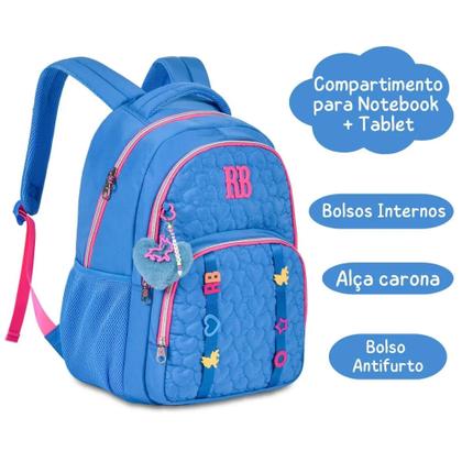 Imagem de Kit Mochila Escolar Juvenil + Lancheira e Estojo Rebecca Bonbon - Clio Coleção 2025