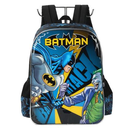 Imagem de Kit Mochila Escolar Menino E Lancheira Merendeira Batman