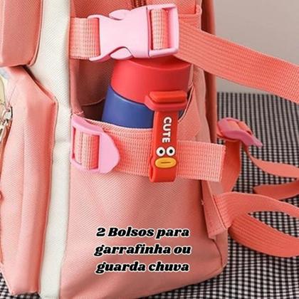 Imagem de Kit Mochila Escolar Passeio Feminina c/ Espaço para Notebook