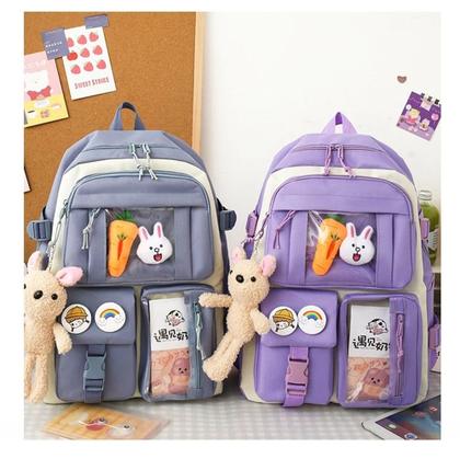 Imagem de Kit Mochila Escolar Passeio Feminina c/ Espaço para Notebook