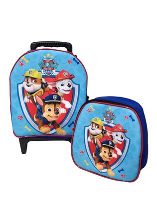 Imagem de Kit Mochila Escolar Patrulha Canina Azul Tamanho Baby Menino