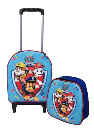 Imagem de Kit Mochila Escolar Patrulha Canina Azul Tamanho Baby Menino