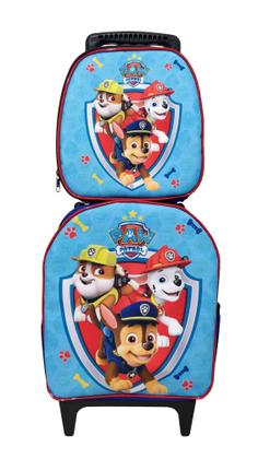 Imagem de Kit Mochila Escolar Patrulha Canina Azul Tamanho Baby Menino