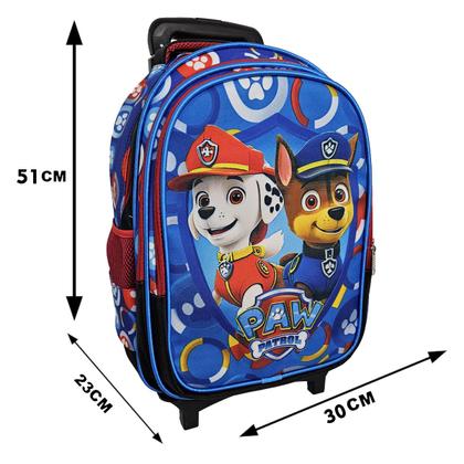 Imagem de Kit Mochila Escolar Patrulha Canina Paw Com Rodinhas