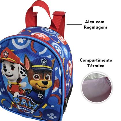 Imagem de Kit Mochila Escolar Patrulha Canina Paw Com Rodinhas