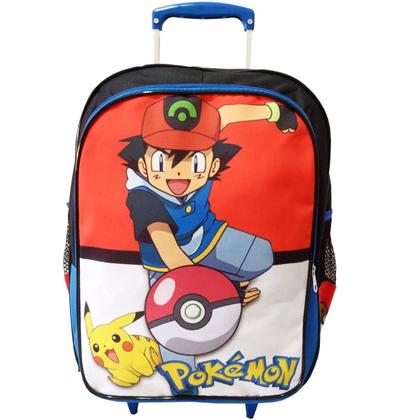 Imagem de Kit Mochila Escolar Pokemon Tam G Rodinhas