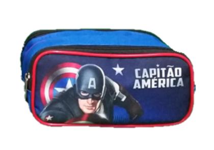 Imagem de Kit Mochila Escolar Rodinha Capitão América