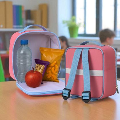 Imagem de Kit Mochila Escolar Rodinha Completo Menina Liz com Estojo e Lancheira Térmica