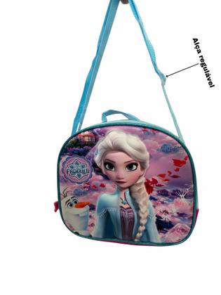 Imagem de Kit Mochila Escolar Rodinha Infantil Menina Feminina Frozen