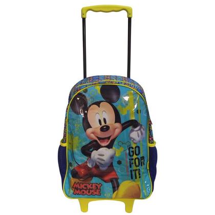 Imagem de Kit Mochila Escolar Rodinhas + Lancheira + Estojo Mickey Mouse Xeryus Com Manchas Na Estampa